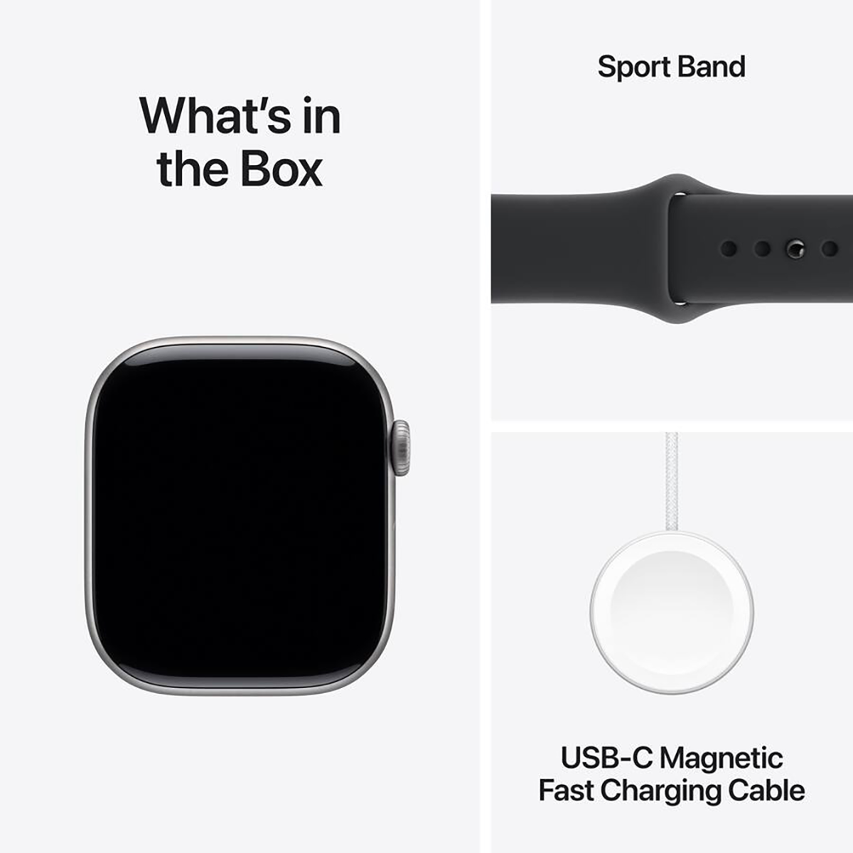 Apple Watch Series 11 46mm GPS Cell Space Gray Case w Black Sport Band MFCA4LW/A - Image 3