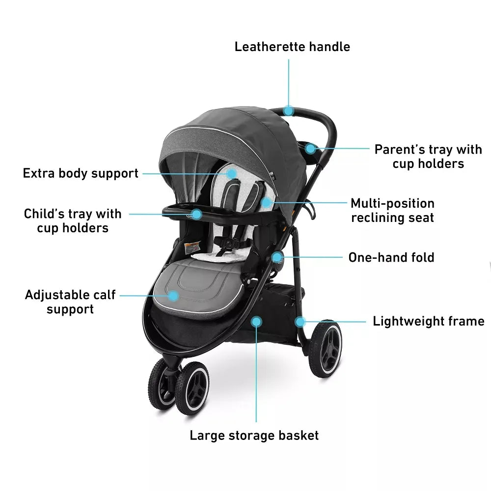 Modes™ 3 Lite Platinum Travel System - Wit Grey - Image 3