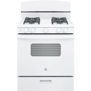 GE 30-inch Freestanding Gas Range with Front Controls JGBS10DEMWW