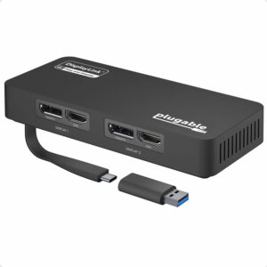 Plugable 4K DisplayPort and HDMI Dual Monitor Adapter for USB 3.0 and USB-C USBC-6950U