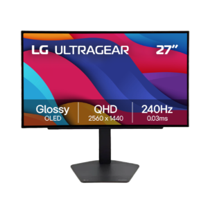 LG UltraGear 27" QHD Glossy OLED Gaming Monitor 0.03ms 240Hz - Black 27GX704A-B