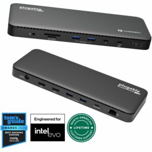 Plugable Thunderbolt 4 Dock with 100W Charging, Thunderbolt Certified TBT4-UD5