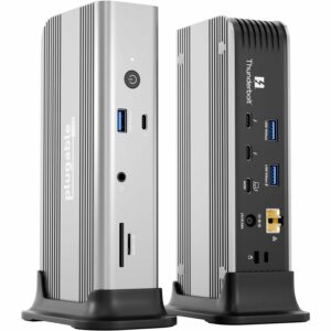 Plugable Thunderbolt 5 Dock - 140W Power Delivery, Up to Dual 6K@60Hz for Mac, Up to Dual 8K for Windows TBT-UDT3