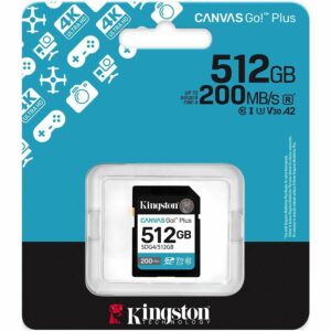 Kingston Canvas Go! Plus 512 GB Class 10/UHS-I (U3) V30 SDXC SDG4/512GB