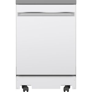 GE Portable Dishwasher with Sanitize Option GPT225SGLWW