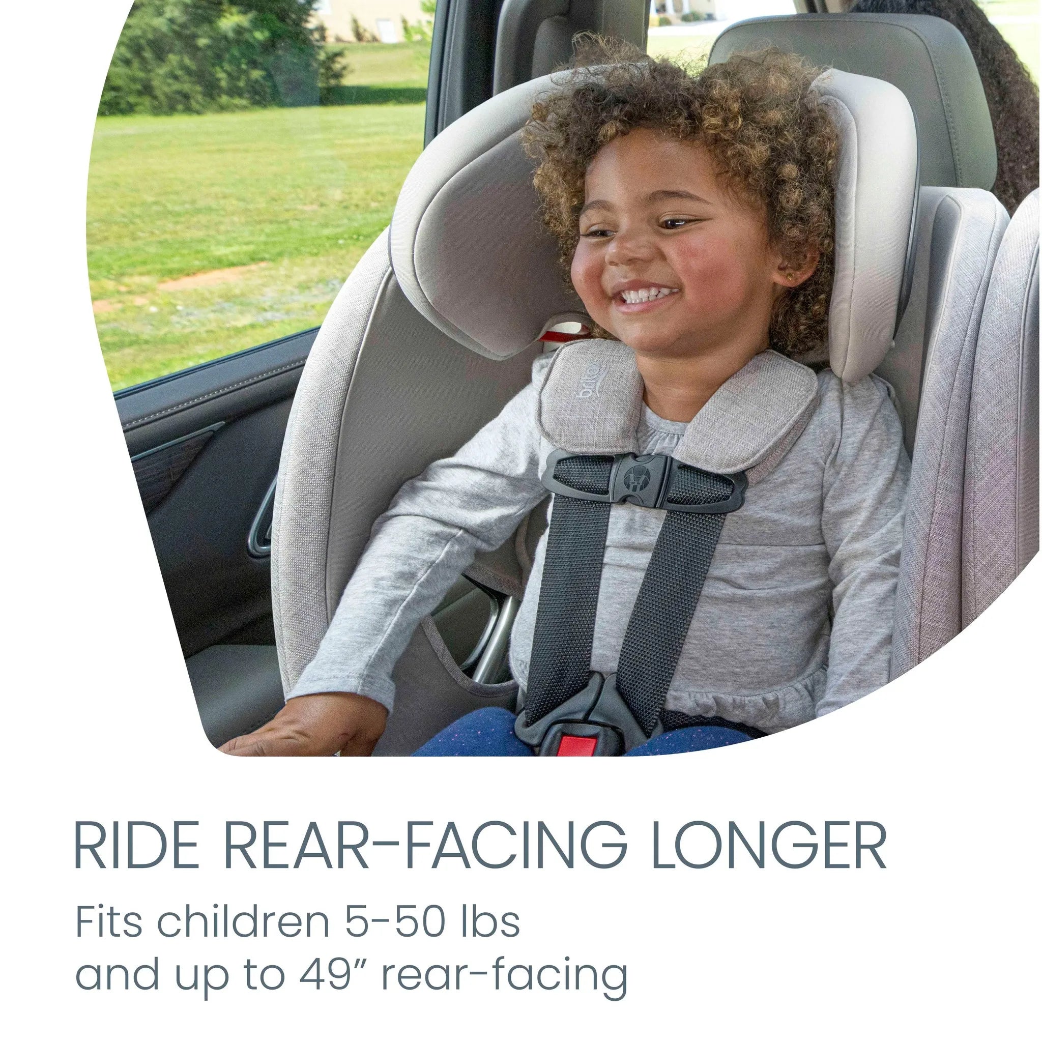 One4Life Slim All-in-One Convertible Car Seat - Raven Black - Image 8
