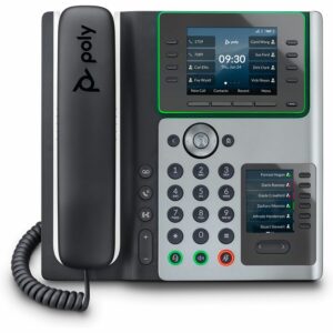 Poly Edge IP Phone - Corded - Corded - Desktop - Black - TAA Compliant 89B54AA