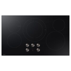 Samsung 36-inch Built-in Electric Cooktop with Knob Controls NZ36FG5332RK/AA