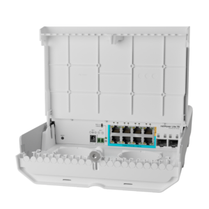 MikroTik netPower Lite 7R Outdoor Reverse PoE Switch with 2x 10G SFP+ [CSS610-1Gi-7R-2S+OUT]