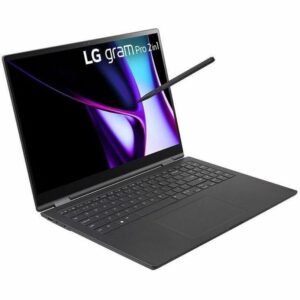 LG gram Pro 16T90SP-G.AAB5U1 16" Touchscreen Convertible 2 in 1 Notebook - WQXGA - Intel Core Ultra 7 155H - Intel Evo Platform - 16 GB - 512 GB SSD - Black 16T90SP-G.AAB5U1