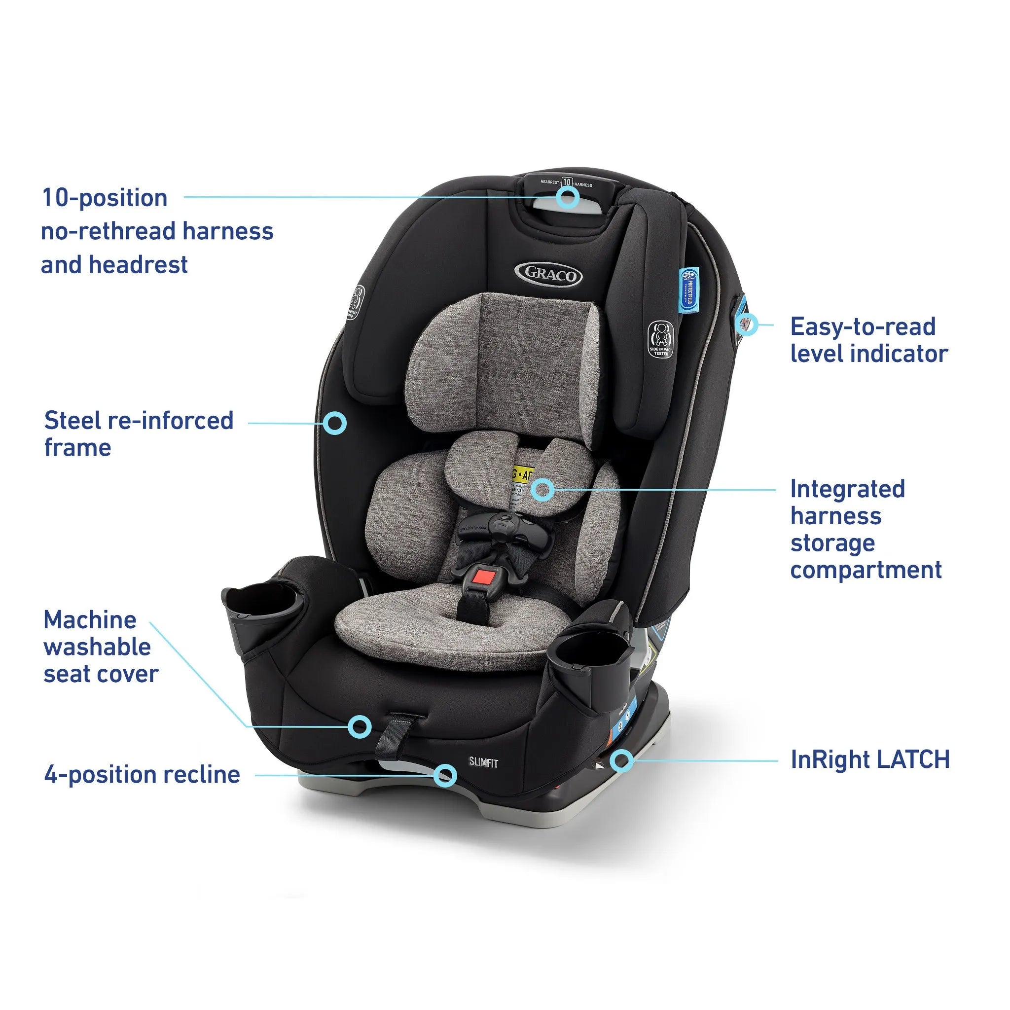 Slim Fit 3-in-1 Convertible Car Seat - Jarret - Image 2