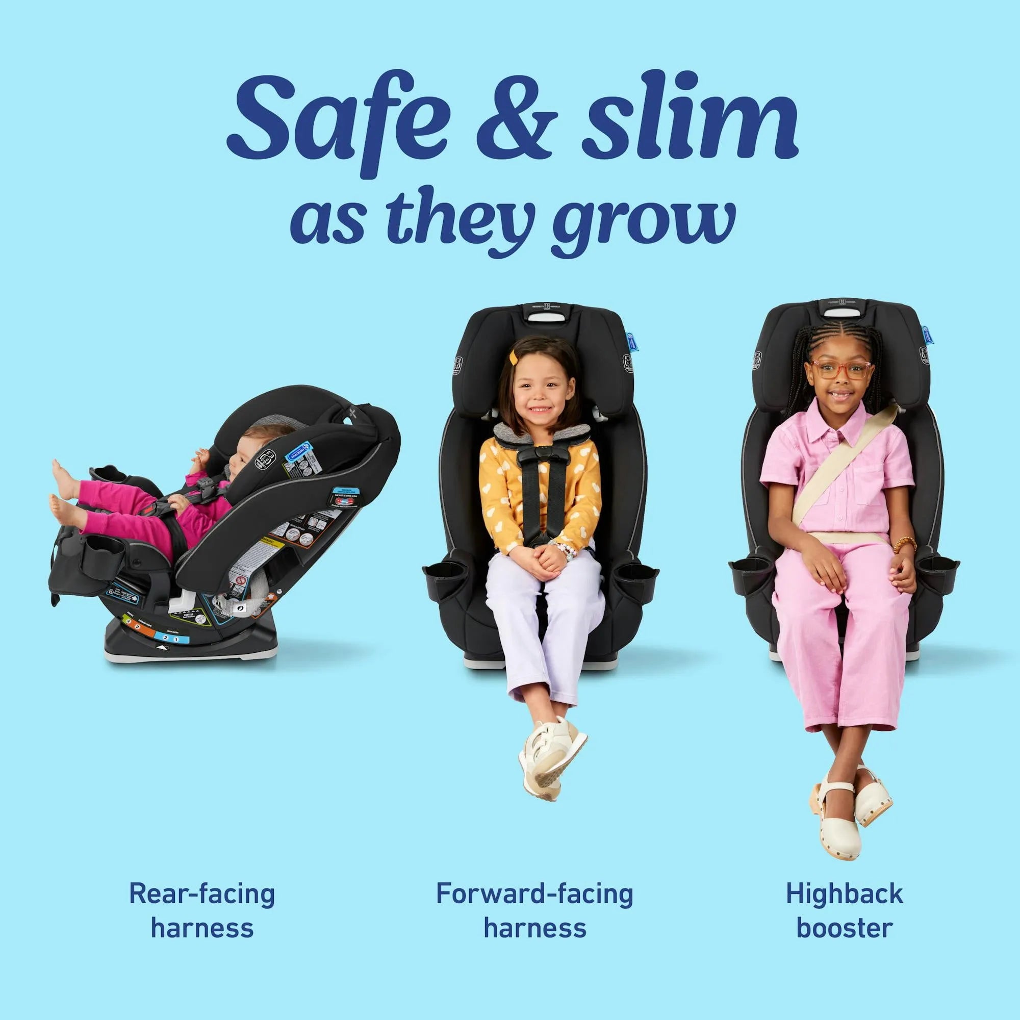 Slim Fit 3-in-1 Convertible Car Seat - Jarret - Image 6