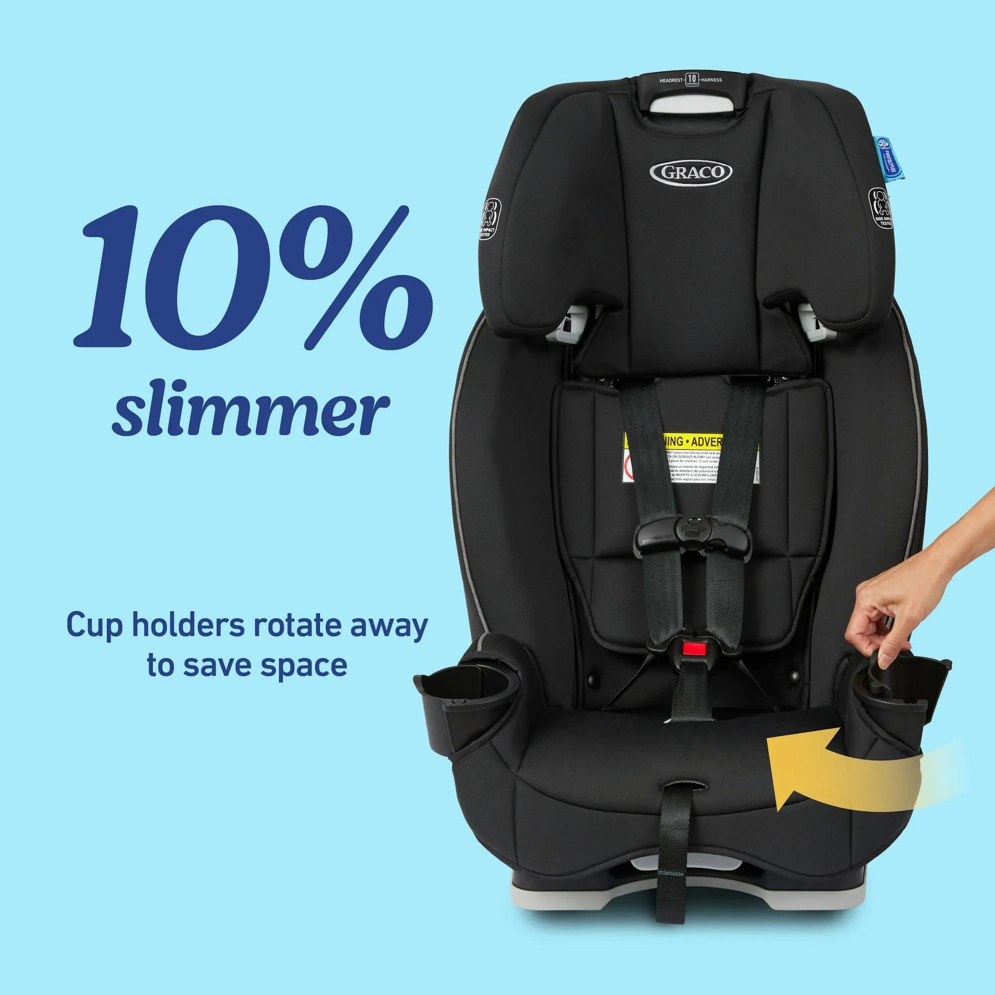 Slim Fit 3-in-1 Convertible Car Seat - Jarret - Image 10
