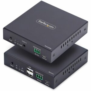 StarTech.com HDMI KVM Extender Over IP Network, 4K 60Hz, Driverless, HDMI and USB Over Ethernet/CAT6, AVoIP, Transmitter/Receiver Kit IH2006-KVM-EXTENDER