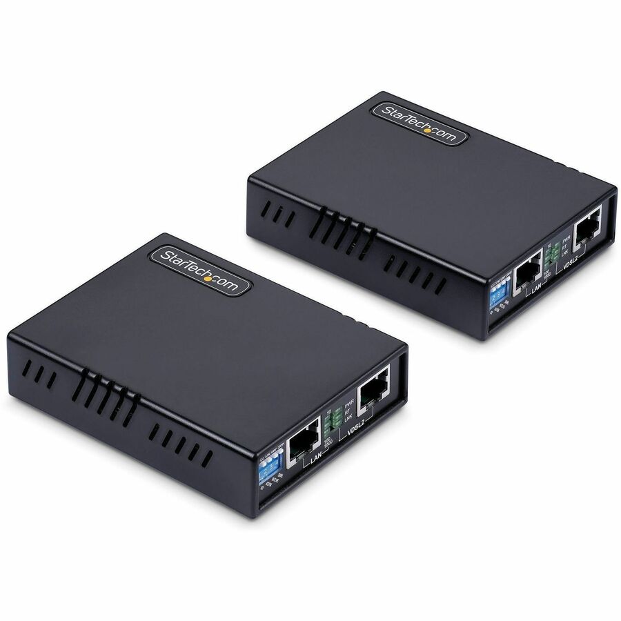 StarTech.com VDSL2 Ethernet Extender Kit over Single Pair Wire, Up to 0.6mi (1km) LAN Repeater over RJ11/CAT5e/CAT6, Replaces 110VDSLEXT VDSL-LAN-EXTENDER-1G