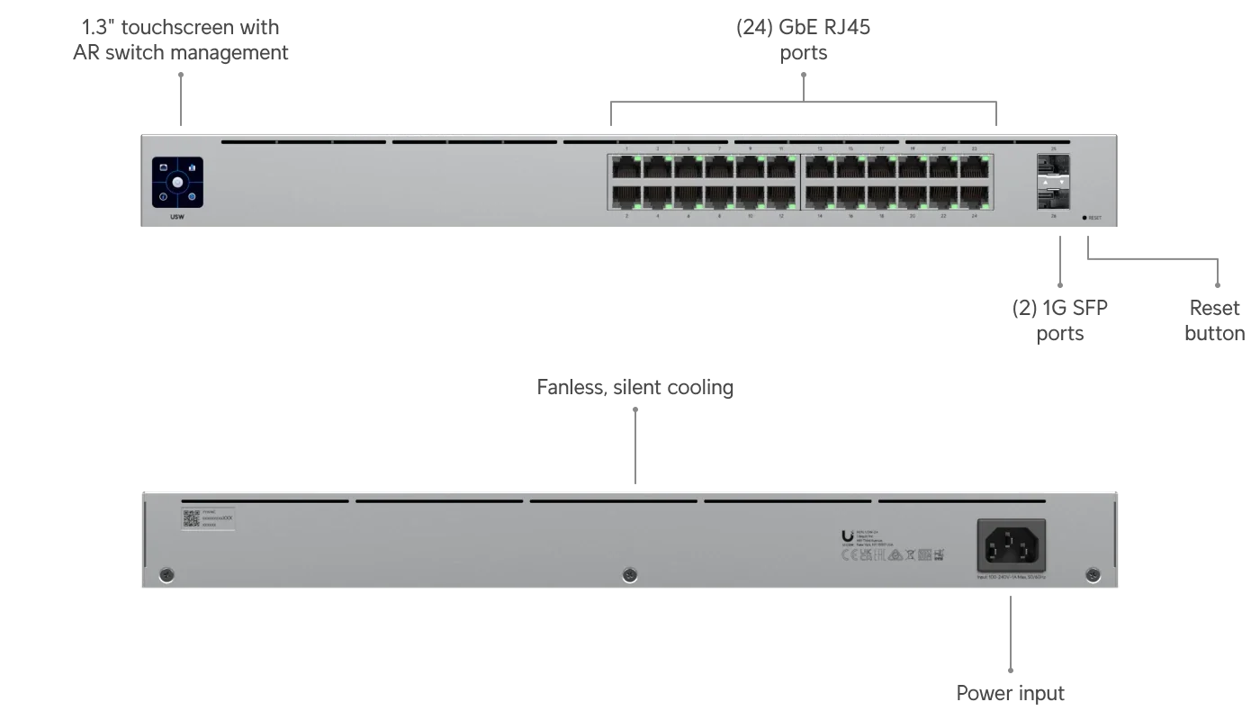 Ubiquiti USW-24 UniFi 24 Managed Network Switch - Image 3