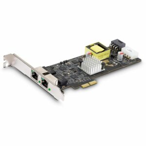 StarTech.com 2-Port 2.5Gbps PCI Express PoE Network Card, Dual Intel I225-V, PCIe 802.3af/at PoE+ Multi-Gigabit Ethernet NIC PR22GIP-NETWORK-CARD