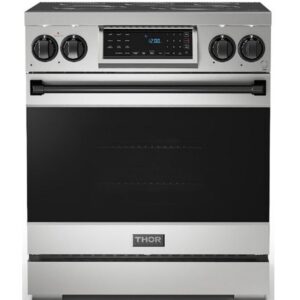 Thor Kitchen 30-inch Freestanding Electric Range with Tilt Panel RSE30-BLK