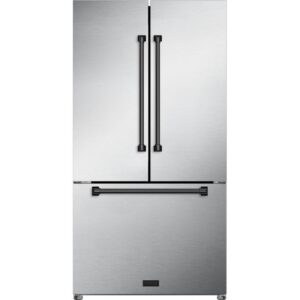 Thor Kitchen 36-inch, 20.3 cu. ft. Counter-Depth French 3-Door Refrigerator with Ice Maker RF3621CTD99-BLK