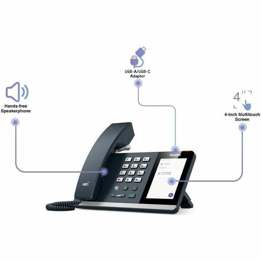 Yealink MP45 IP Phone - Corded - Corded - Wall Mountable, Desktop 1301118 - Image 4