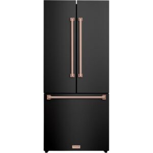 Thor Kitchen 30-inch, 17.7 cu. ft. Counter-Depth French 3-Door Refrigerator with Ice Maker RF3017FFD00-RSG