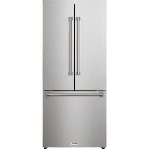 Thor Kitchen 30-inch, 17.7 cu. ft. Counter-Depth French 3-Door Refrigerator with Ice Maker RF3017FFD99