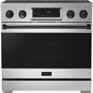 Thor Kitchen 36-inch Freestanding Electric Range with Tilt Panel RSE36-BLK