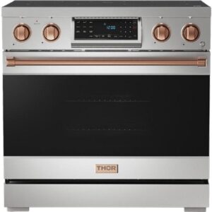 Thor Kitchen 36-inch Freestanding Electric Range with Tilt Panel RSE36-RSG