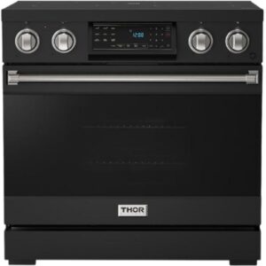 Thor Kitchen 36-inch Freestanding Electric Range with Tilt Panel RSE36B-SS
