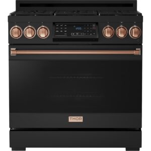 Thor Kitchen 36-inch Freestanding Gas Range with Tilt Panel RSG36B-RSG