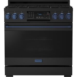 Thor Kitchen 36-inch Freestanding Gas Range with Tilt Panel RSG36BLP-BLU