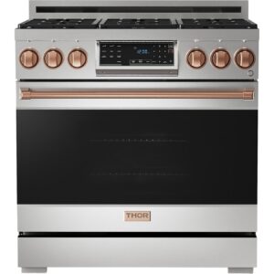 Thor Kitchen 36-inch Freestanding Gas Range with Tilt Panel RSG36LP-RSG