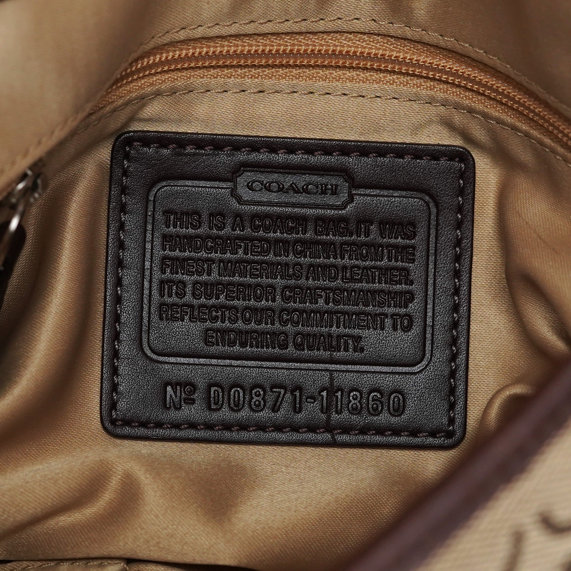 11860 Beige Brown Signature C Soho Shoulder Bag - Image 15