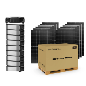 12 Rich Solar MEGA 590 BIFACIAL Solar Panel + EcoFlow DELTA Pro Ultra X Power Station (9 batteries)+ Ecoflow DELTA Pro Ultra X Inverter Bundle
