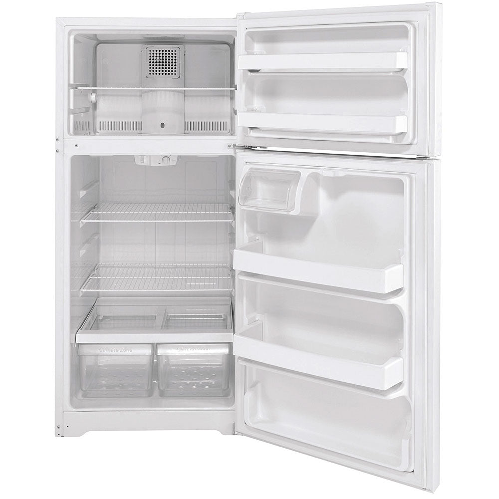 15.6 CuFt Top Freezer Refrigerator in White - Image 2