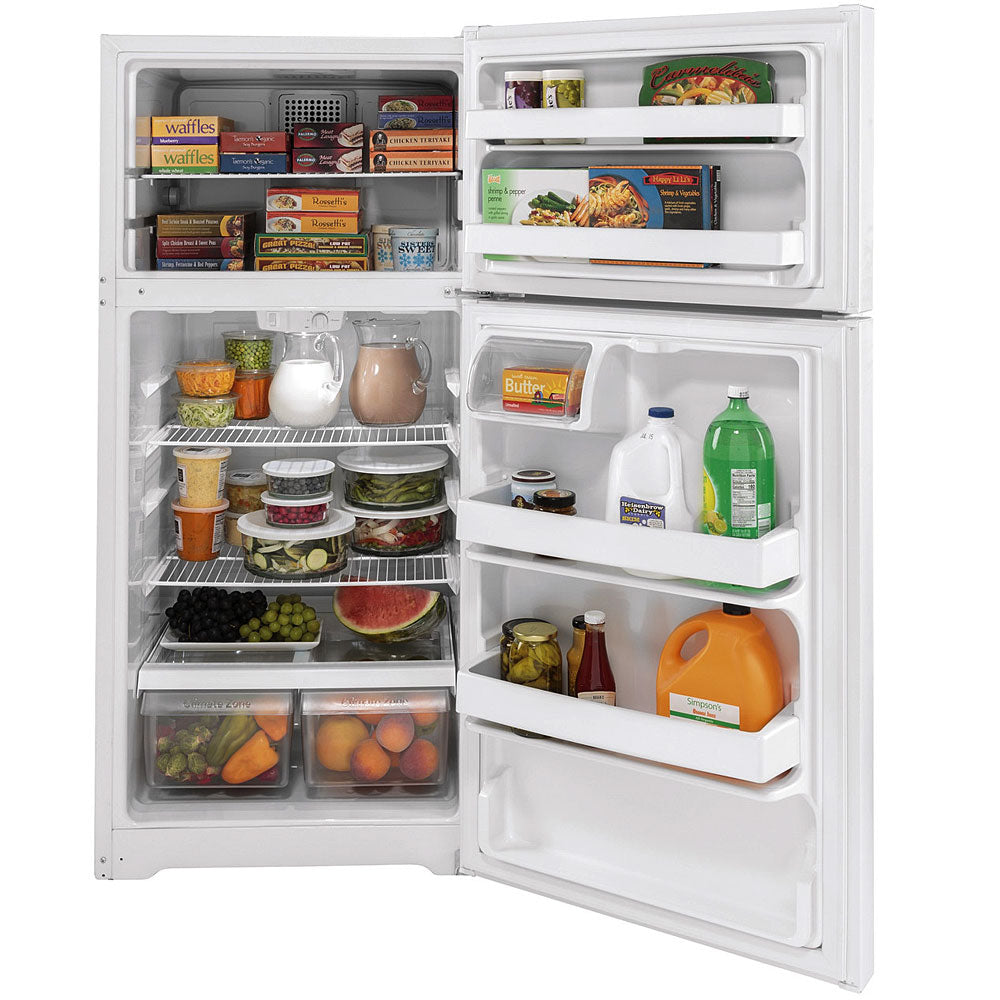 15.6 CuFt Top Freezer Refrigerator in White - Image 3
