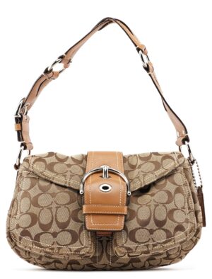 10604 Beige Signature C Soho Shoulder Bag