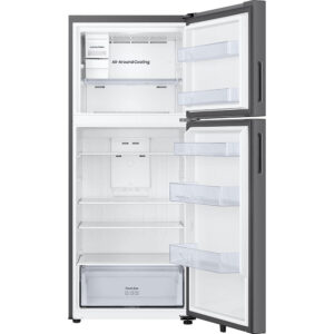 18 CuFt Top Freezer Refrigerator in Stainless Steel with Ice Maker