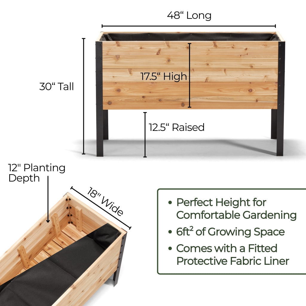 18" x 48" Raised Garden Bed - 30" TALL - Image 2