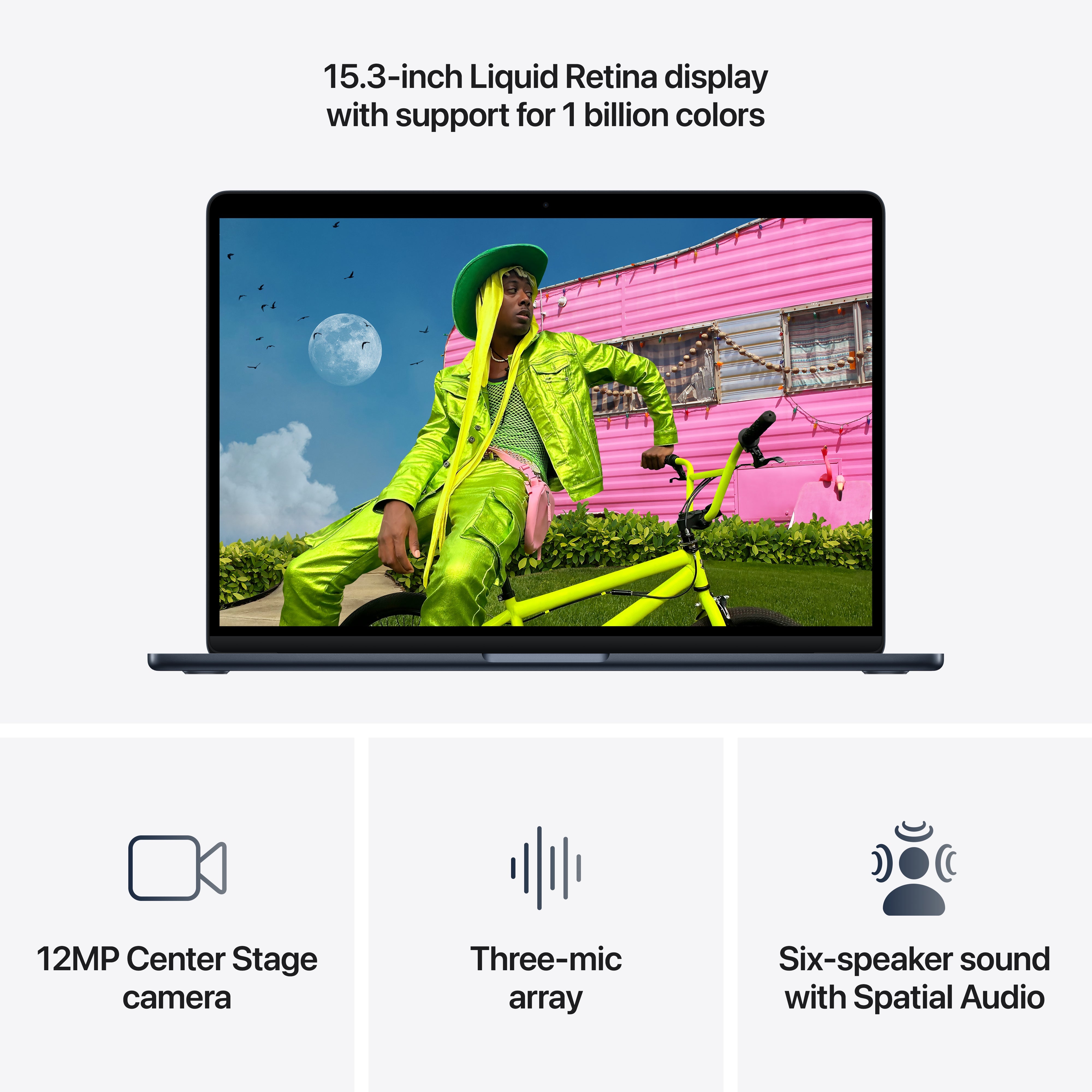 15-inch MacBook Air - M5 10-core CPU 10-core GPU - 16GB Memory - 4TB Storage - Midnight - Image 5