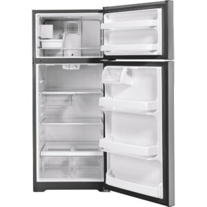 13.49 CuFt Top-Mount Refrigerator in Stainless Steel with High-Gloss Handles