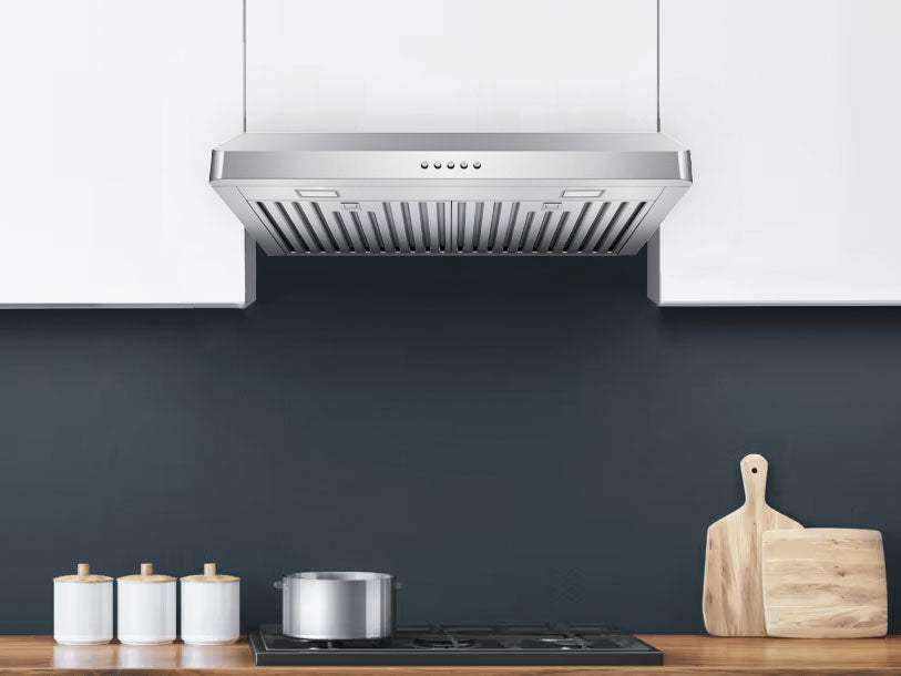 30" 600 CFM Under Cabinet Range Hood with Push Button Controls - VICTORY Luna - Image 2