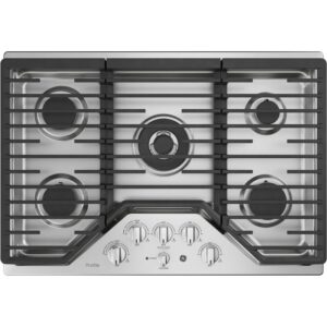 30" Built-In 5-Burner Tri-Ring Gas Cooktop with Extra-Large Integrated Griddle