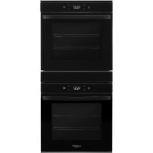24" Smart Self-Cleaning Electric True Convection Double Wall Oven in Black with Convection