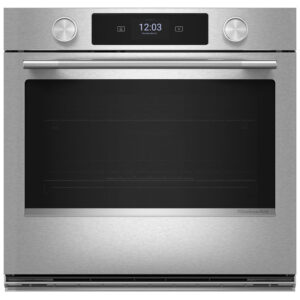 27" Smart Electric Single Wall Oven with Assisted Cooking Modes - PrintShield Stainless