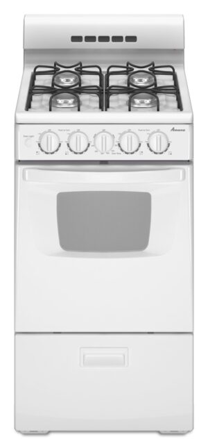 2.6 CuFt Freestanding Gas Range in White