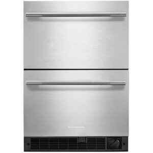 24" Undercounter Double-Drawer Refrigerator/Freezer in Stainless Steel