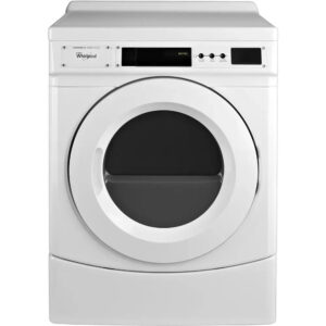 27-inch Commercial Electric Front-Load Dryer, Non-Vend - White