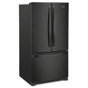 20 Cu-Ft Counter-Depth French Door Bottom Mount Refrigerator - Black