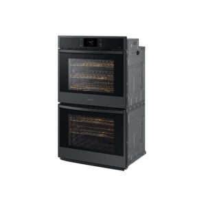 30" Double Wall Oven in Matte Black with Steam Cook